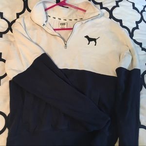 VS PINK quarter zip sweat shirt