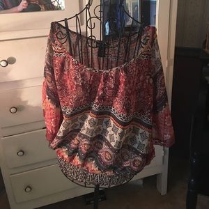 Paisley flower star lightweight shirt medium