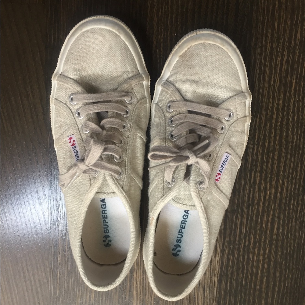 Superga 2750 LINU, size 39.5, textured linen