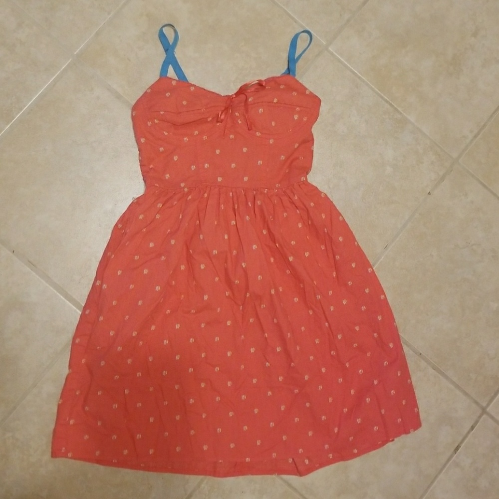 Bright pink midi dress with adjustable straps