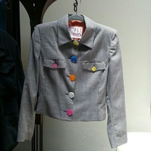 C'est commences women black & white  jacket M size