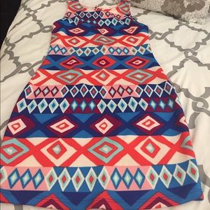 Bright stretchy tight fitting dress