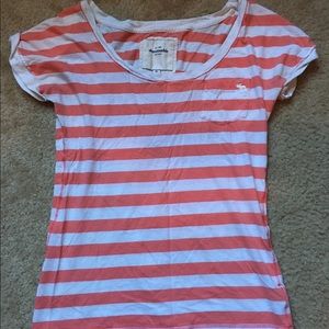 Abercrombie striped scoop neck t shirt