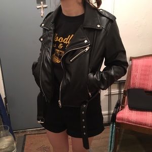 Fake leather jacket
