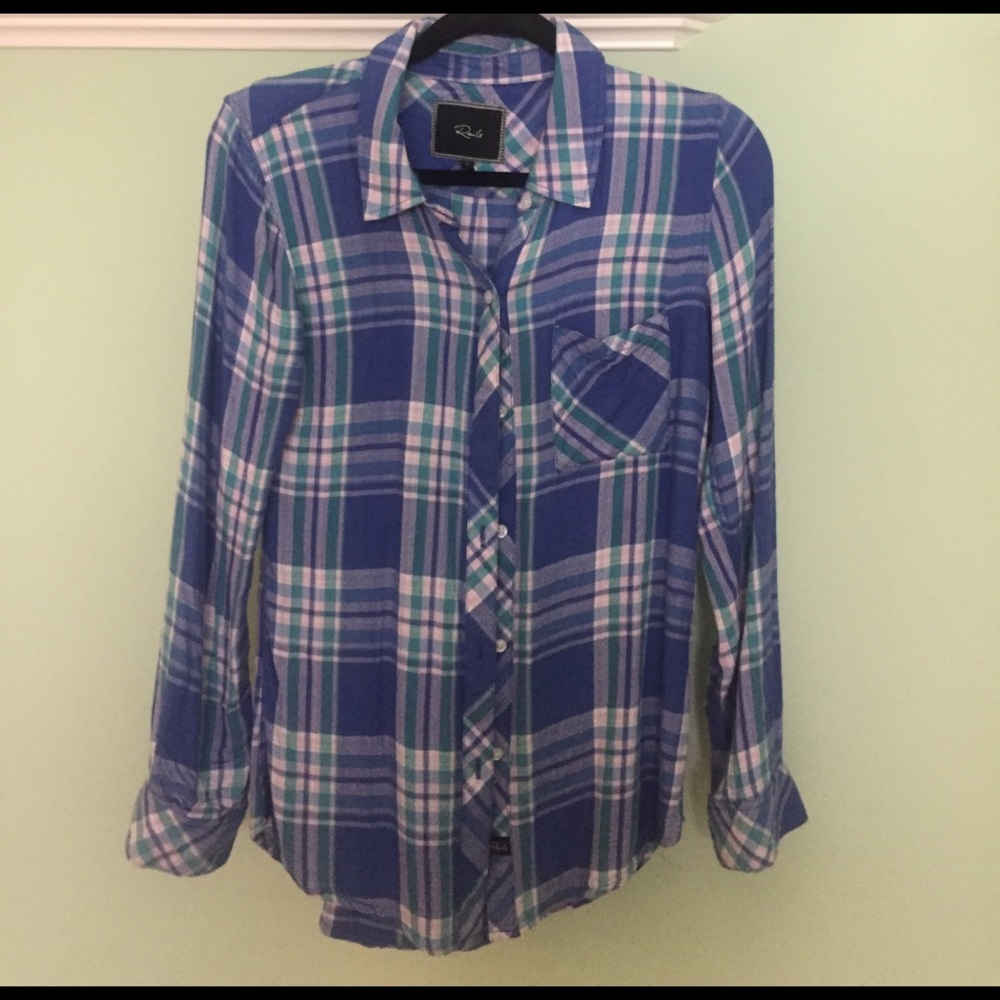 Super soft rails XS plaid shirt