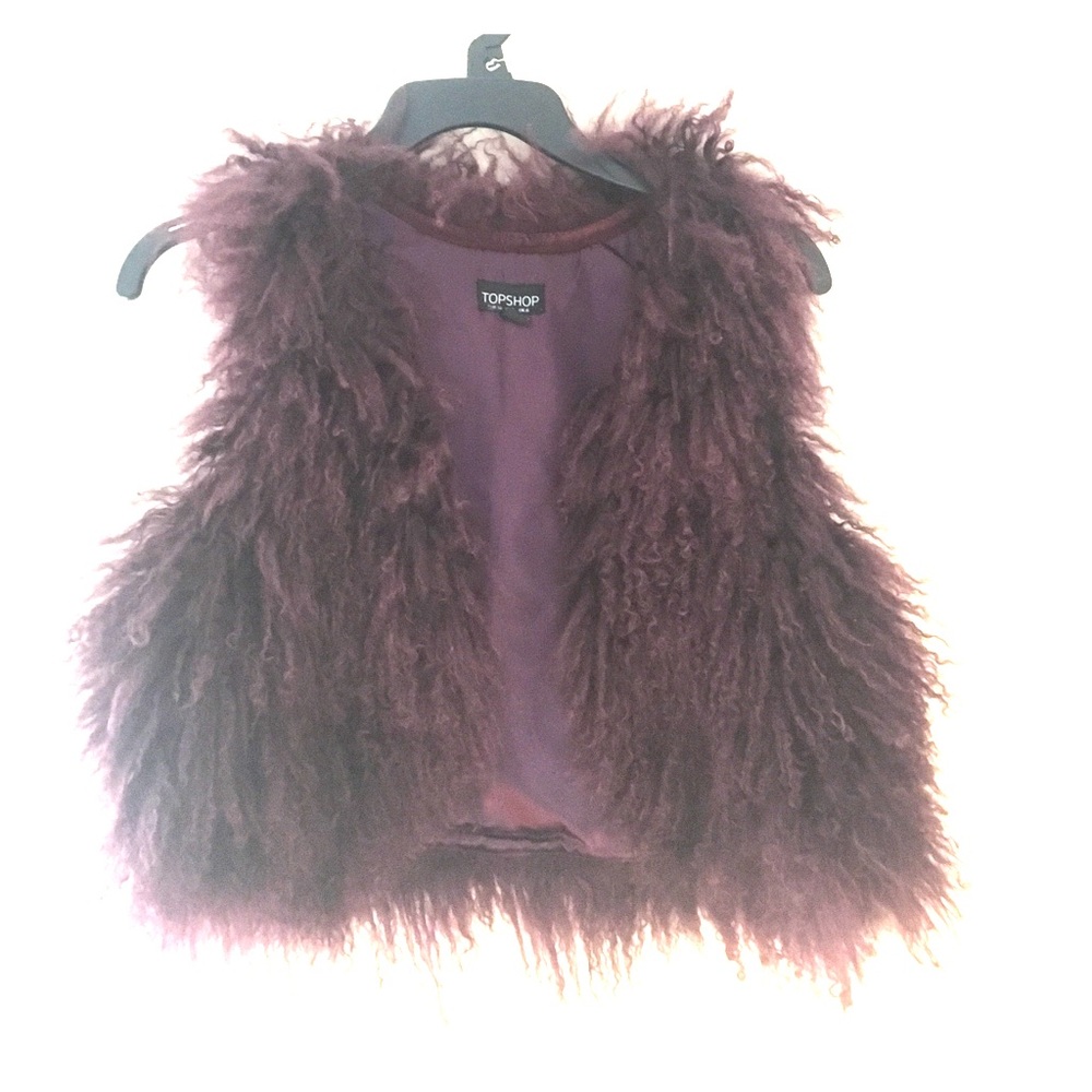 Topshop deep-purple Wool Vest