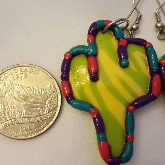 Cactus earrings - Picture 2 of 2