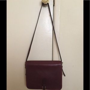 Vintage Coach Saddle Pouch Bag - NYC Burgundy