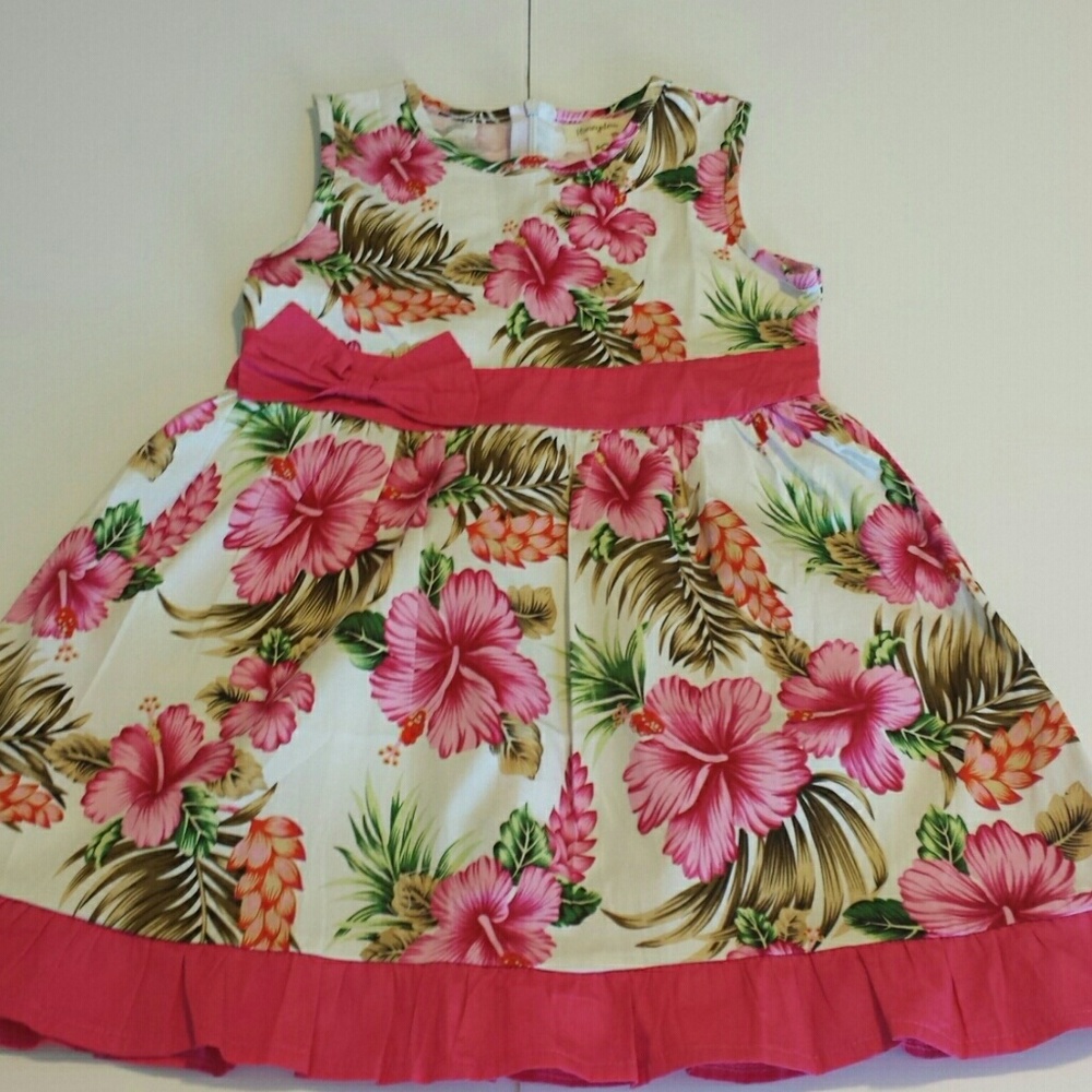 Gorgeous Pink Floral Print Girls Dress