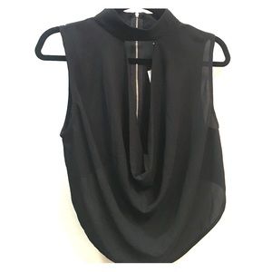 Cowl Neck Crop Top