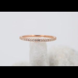 Rose gold plated cz eternity band