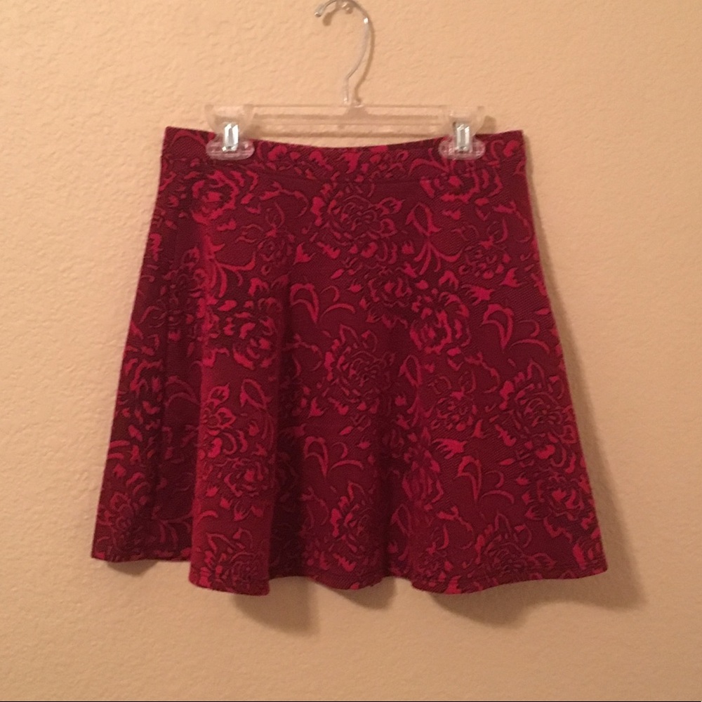 gorgeous red skater skirt