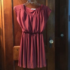 Maroon Chiffon (I think) Dress!