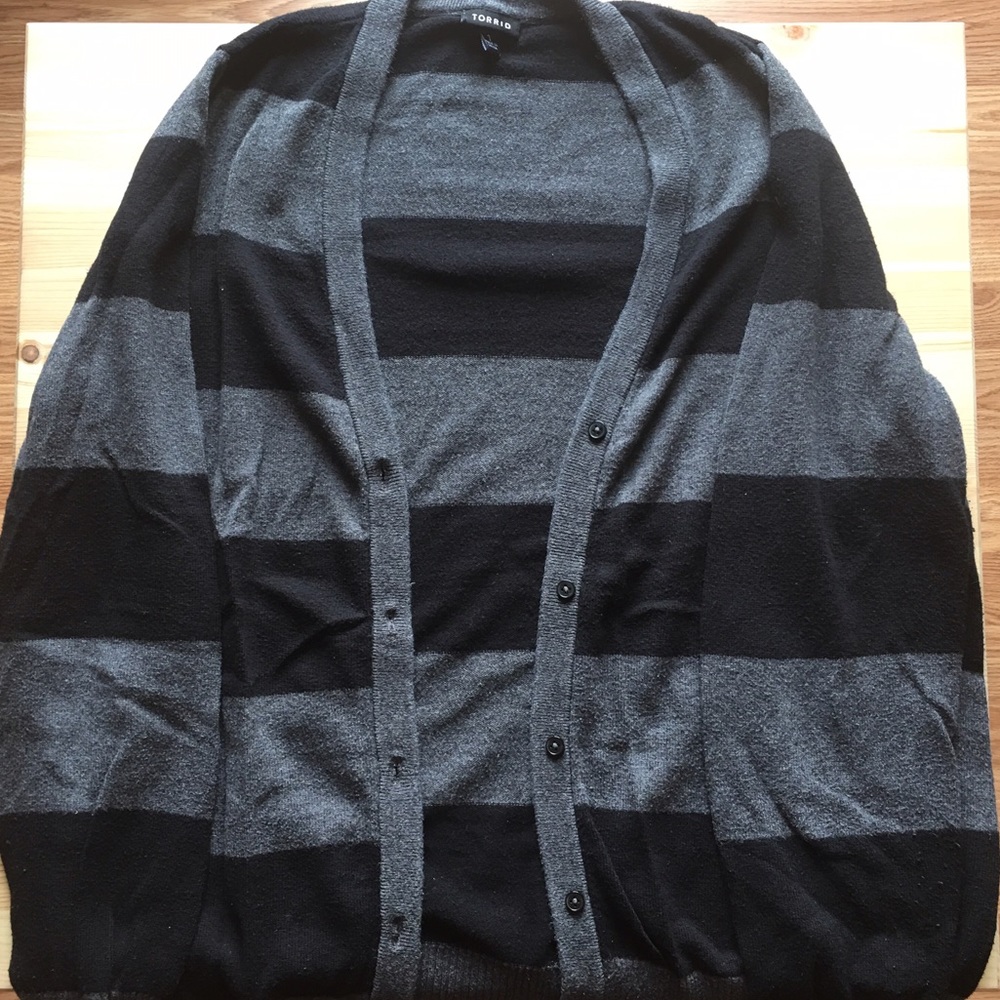 Torrid Striped Cardigan