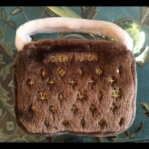 CHEWY VUITON DOGGIE DESIGNER SOFT PUSHABLE TOY