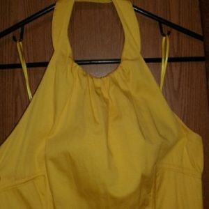 Canary yellow Jessica Simpson sun dress