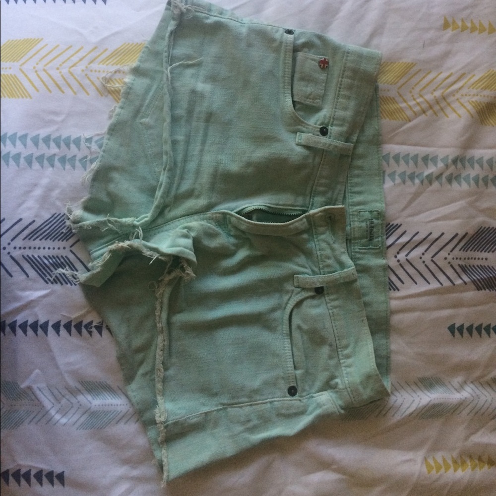 Mint green Hudson shorts size 25