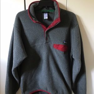 Grey/Red Men's Patagonia Fleece