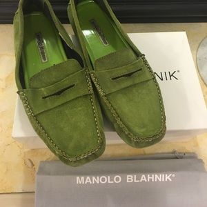 Used Manolo Blahnik drivers 12 Loafer suede Italy