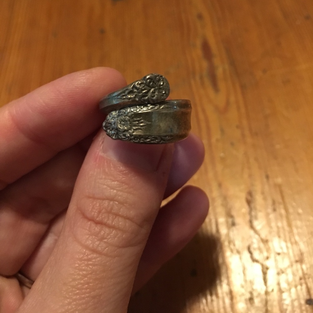 Vintage sterling spoon ring