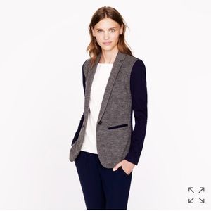 J Crew Contrast Knit Blazer