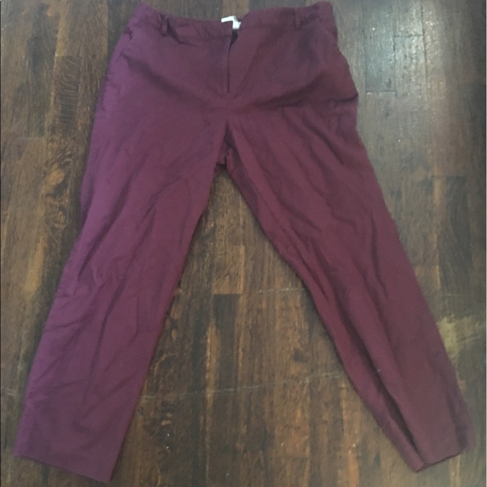 Can Heusen Maroon denim jeans