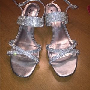 Formal silver shoes