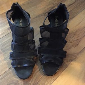 Black Mesh Cage Heels