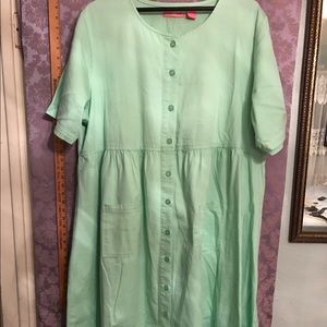 Woman Within mint denim dress 24W