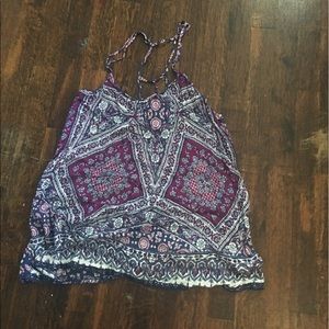Lorimer NYC sleeveless purple print design