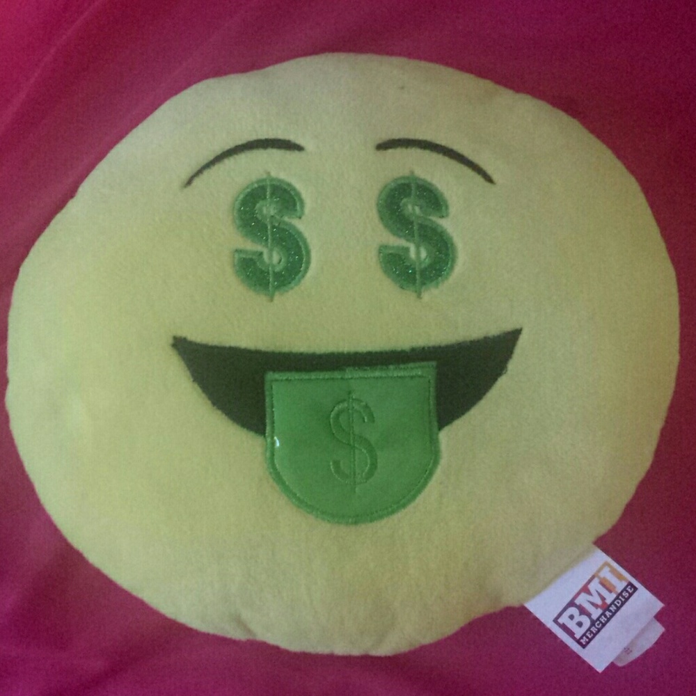 Two faced emoji plush pillow