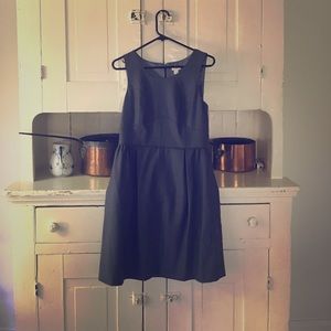 J Crew wool flannel pleated shift dress