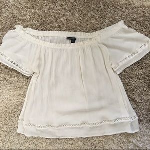 White off the shoulder top