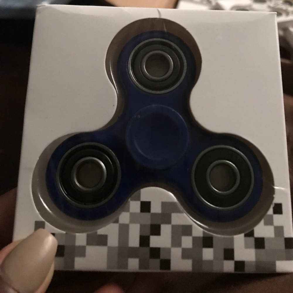 Blue fidget spinner