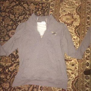 Victoria secret pink, half zip sweat shirt