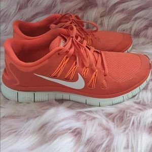 Orange Woman's 11 Nike free 5.0