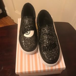 Wild Diva Lounge Glitter Eyes Sneakers