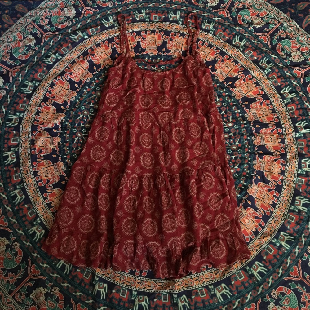 BM Red and Gold Medallion Jada dress NWT