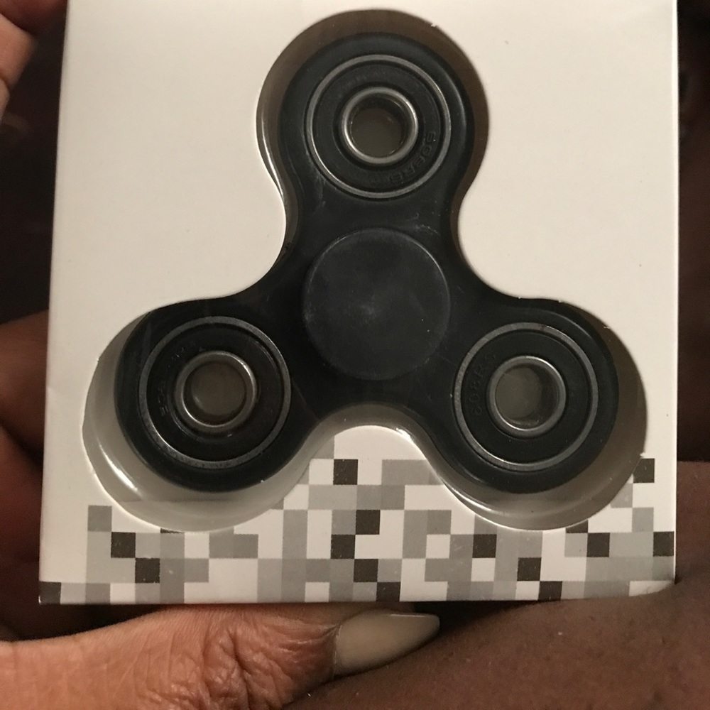 Black fidget spinner