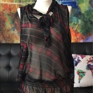 Torrid sheer plaid top
