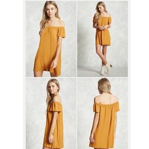 Off the shoulder shift dress