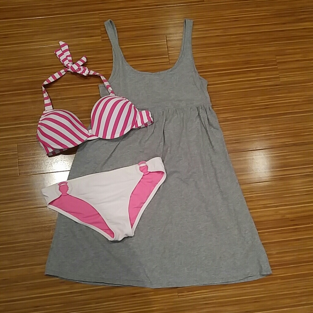 Gray beach cover-up dress