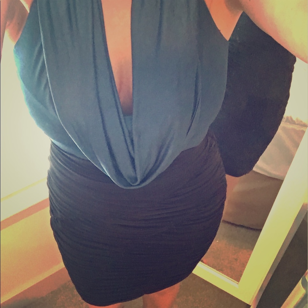 Bebe Turquoise & Black Dress