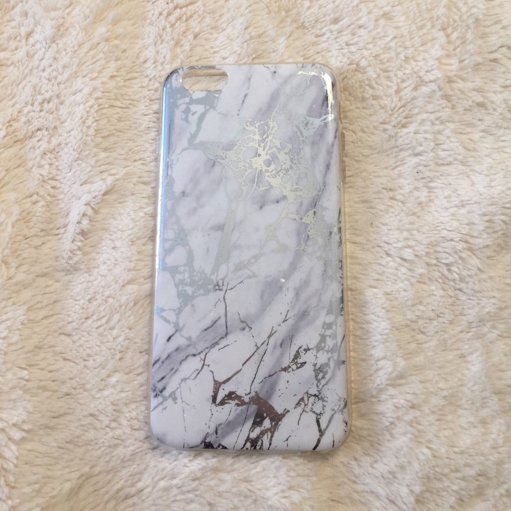 White/ silver/ gray marbled iPhone 6/7 plus case