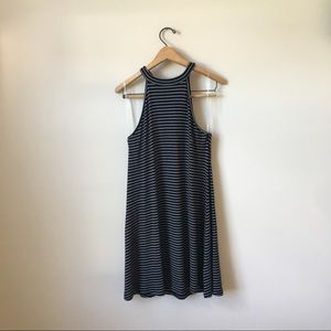 AE High Neck Striped Swing Dress