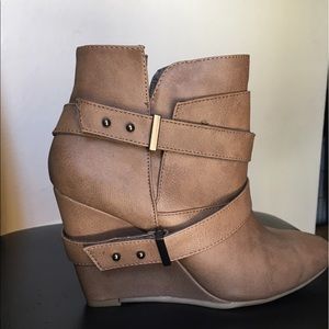 Tan ankle booties