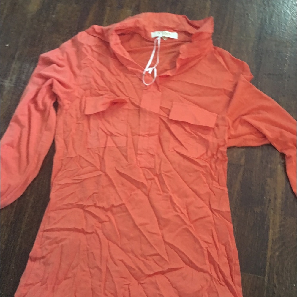 Long sleeve orange shirt