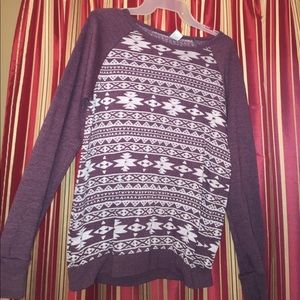 Purple Aztec sweater
