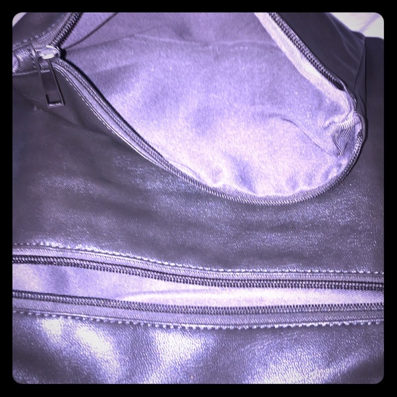 Gray Shoulder & Clutch Bag with Removable Chain - Picture 7 of 8