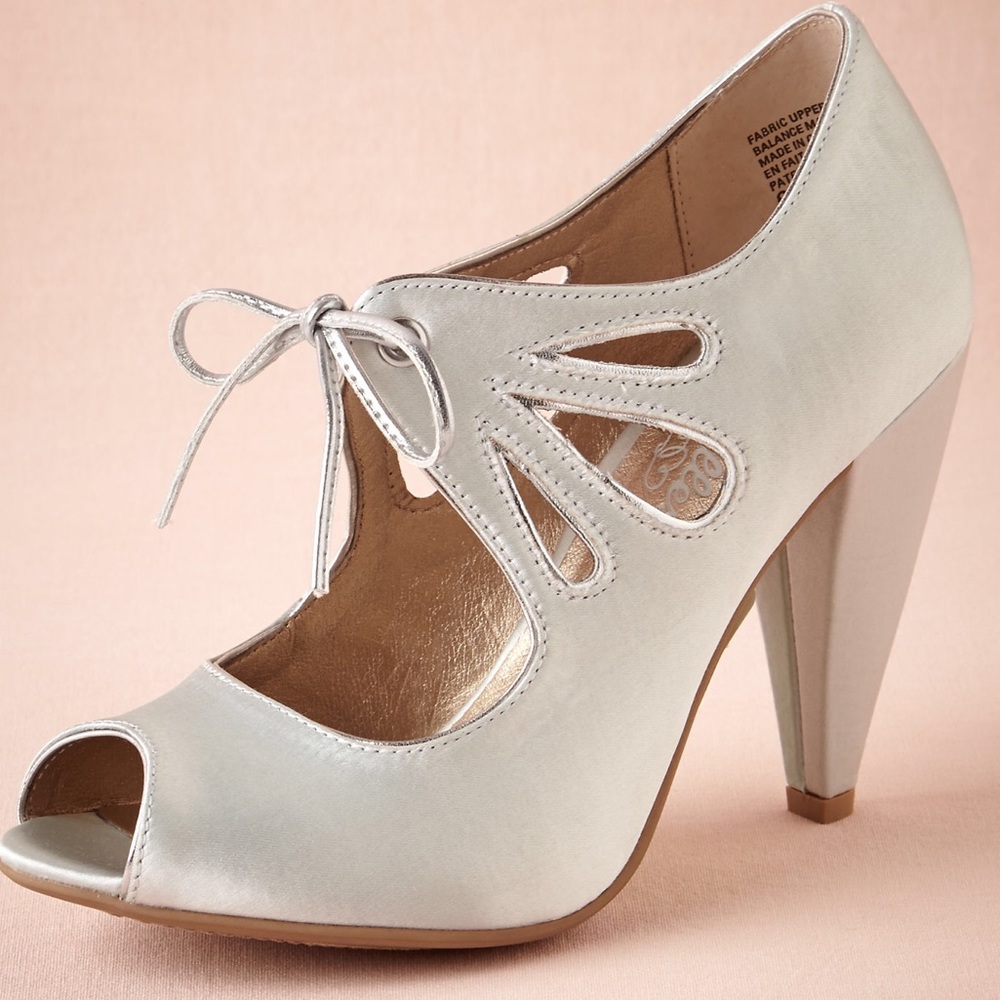 NWOT BHLDN Mint Sprig Booties -- Wedding Shoes